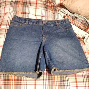 Faded Glory long Fringe shorts